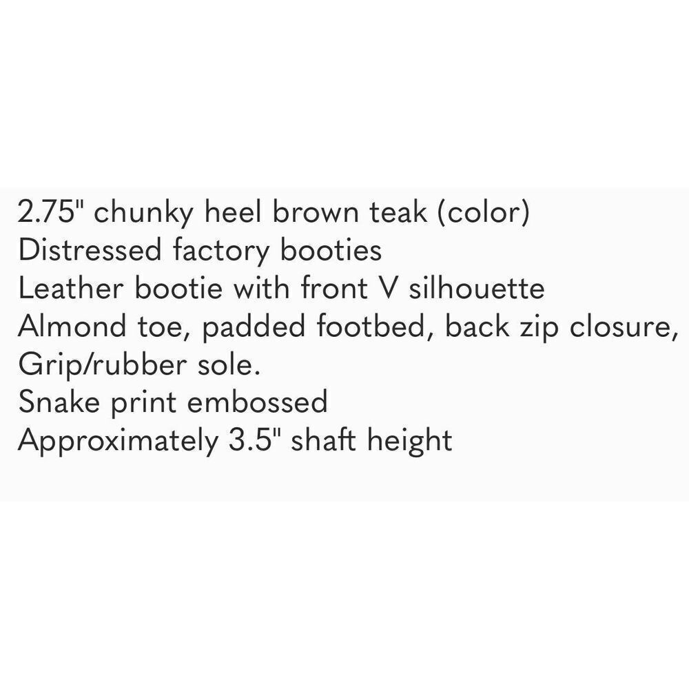 Korks Brown Leather Snake Gemini Chunky Ankle‎ Booties Size 9.5 New - Picture 12 of 12